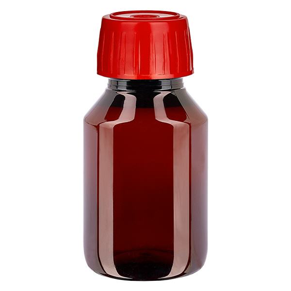 Butelka PET 50ml z nakrętką odgazowującą czerwona Butelka PET 50ml z nakrętką odgazowującą czerwona