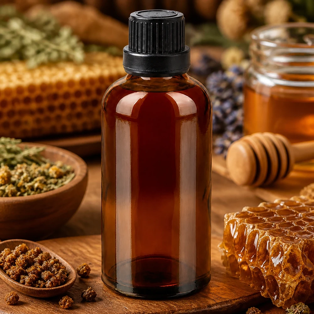 Butelka BrownLine 50 ml z gwintem 11 mm i czarną zakrętką do olejków naturalnych