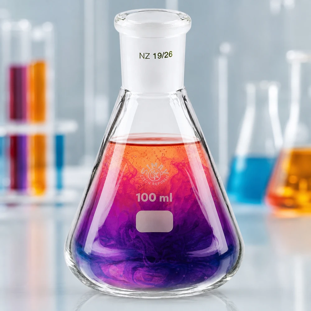 Kolba Erlenmeyera 100 ml ze standardowym szlifowanym złączem (19/26) Kolba Erlenmeyera 100 ml ze standardowym szlifowanym złączem (19/26)