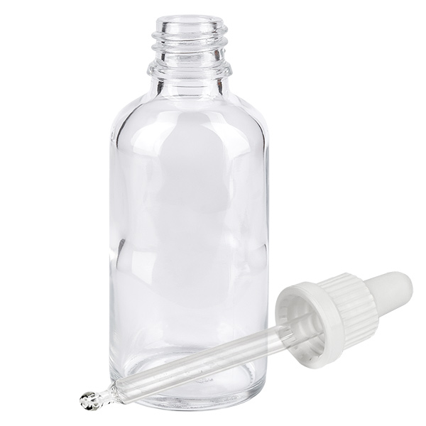 50 ml butelka do leków płynnych z pipetą, biała OV ClearLine UT18/50 50 ml butelka do leków płynnych z pipetą, biała OV ClearLine UT18/50