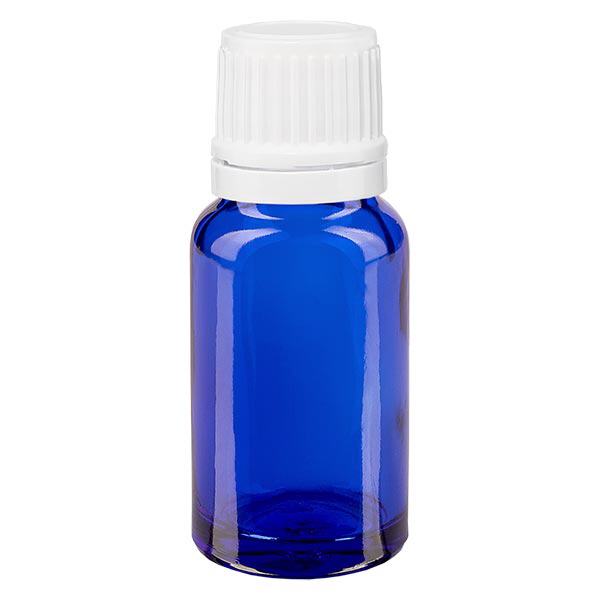 Butelka apteczna niebieska 10ml drip v. 1,2 mm biały OV Butelka apteczna niebieska 10ml drip v. 1,2 mm biały OV