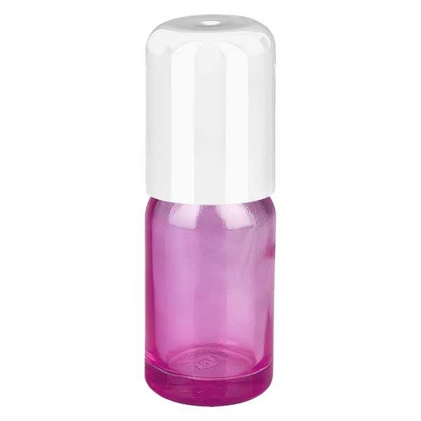 Butelka roll-on 10 ml z bia&#322;ym standardowym gwintem PurpleLine UT18/10