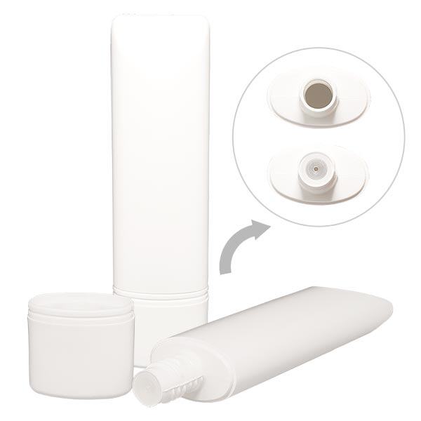 Rurka stojąca 50 ml biała HD/LDPE z nasadką stojącą Rurka stojąca 50 ml biała HD/LDPE z nasadką stojącą