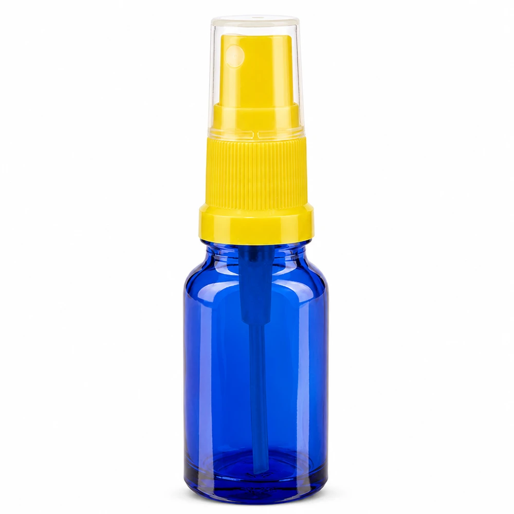 Butelka z rozpylaczem 10ml żółta przezroczysta STD BlueLine UT18 10 szklana butelka z pompką rozpylającą