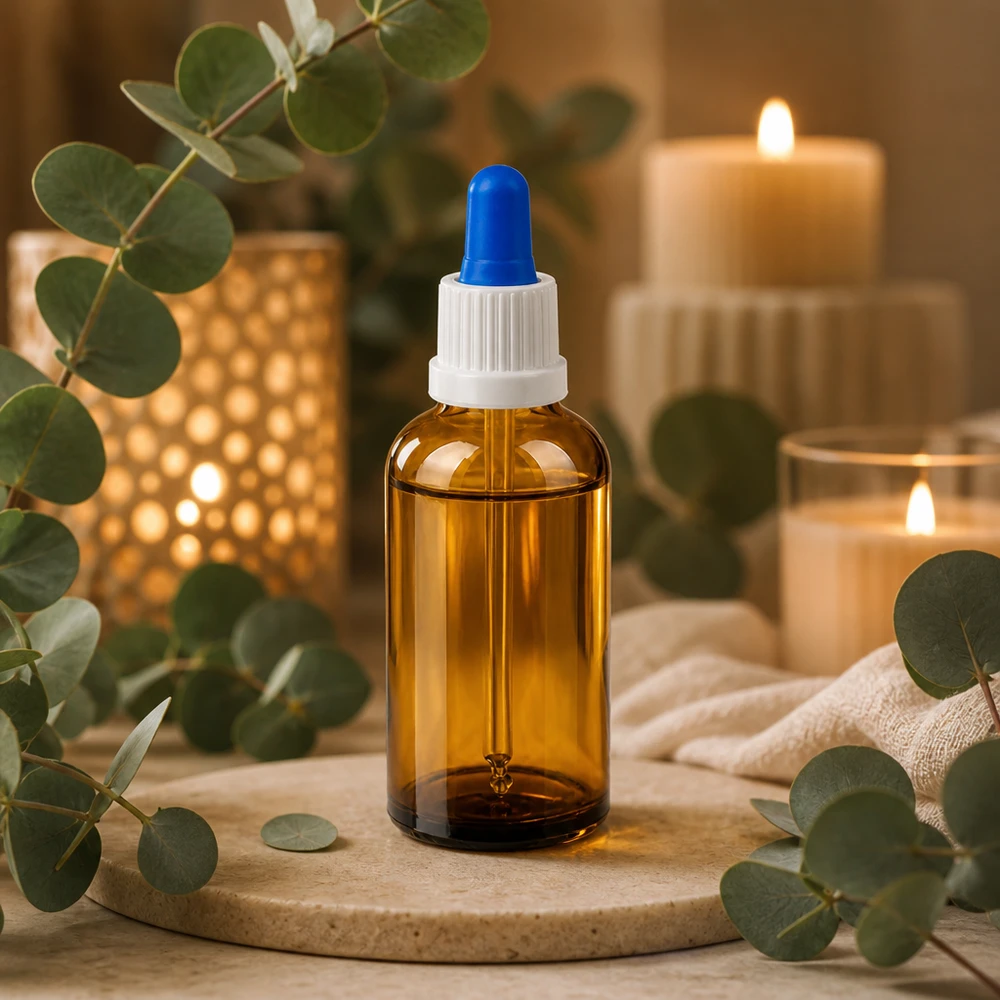 Butelka z pipetą BrownLine 50 ml z zaworem górnym do precyzyjnej aplikacji olejków kosmetycznych