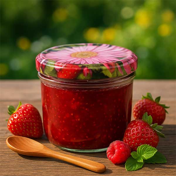 230 ml szklanka z pokrywką BasicSeal dekor kwiatowy UN