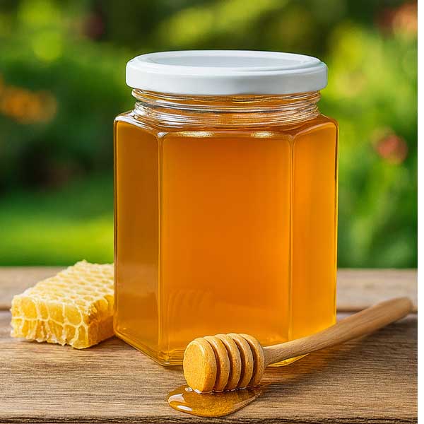 196 ml szklane opakowanie sześciokątne z pokrywką BasicSeal w kolorze białym UNiTWIST