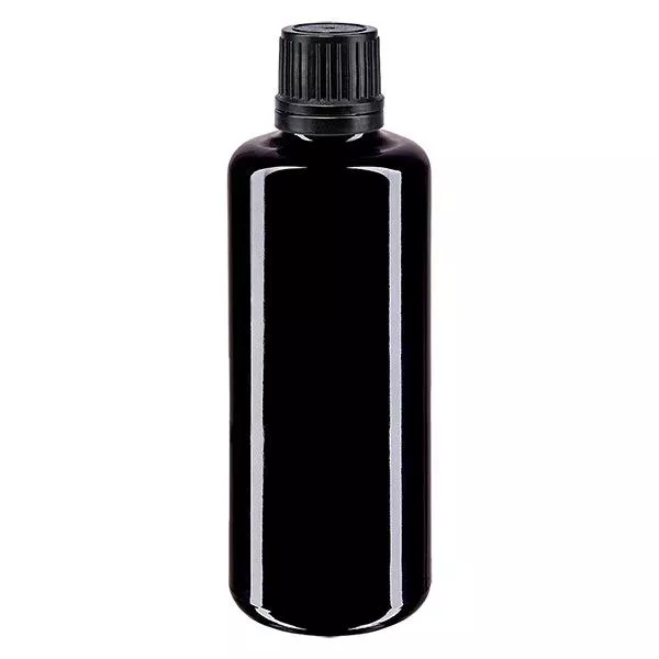 Butelka apteczna viol. 50ml zakrętka v. czarny nalewak r. OV Butelka apteczna viol. 50ml zakrętka v. czarny nalewak r. OV