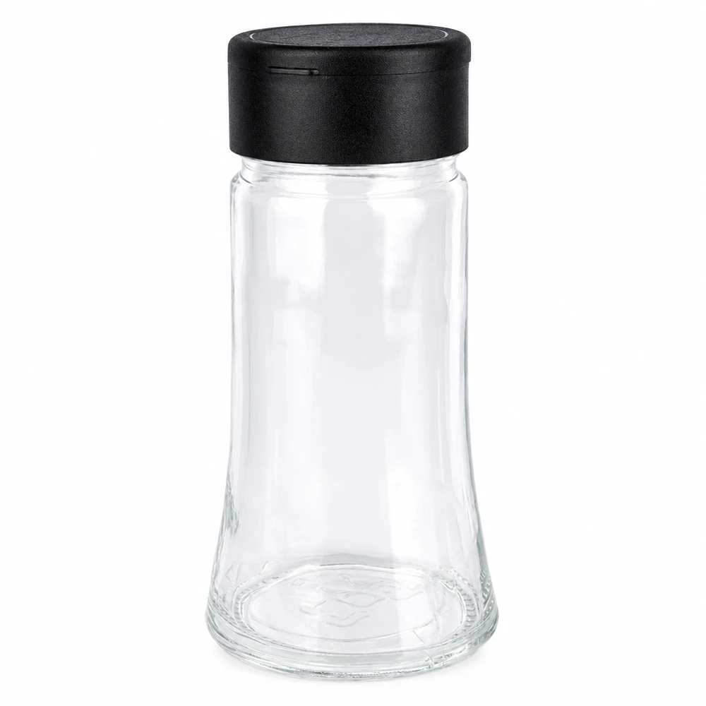 Słoik na sól/przyprawy 95 ml z dozownikiem, czarny