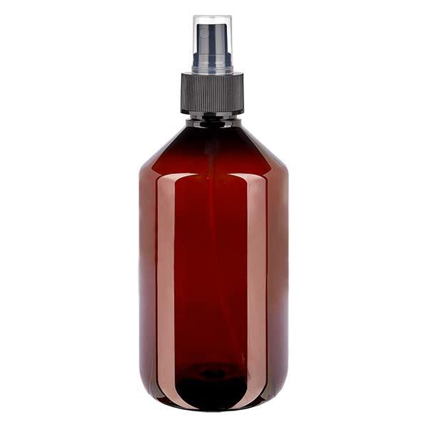 Butelka PET 500ml z atomizerem czarna Butelka PET 500ml z atomizerem czarna