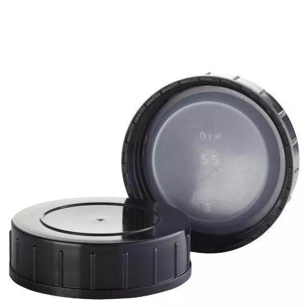 Nakrętka czarna wykonana z PPN 55 mm (DIN 55)