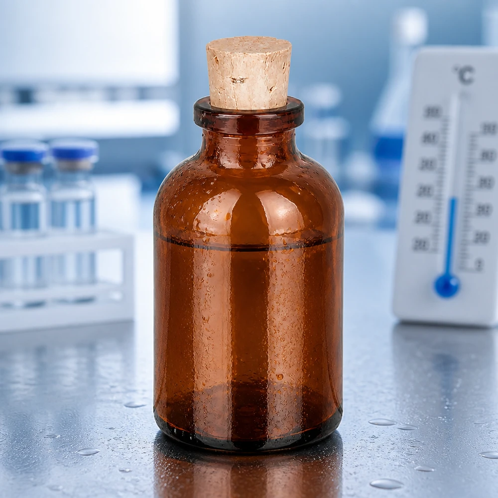 Butelka z bursztynowego szkła 30 ml z korkiem 11/14 mm Borosilikat Braunglasflasche 30ml mit herausnehmbarem Naturkorken 11/14mm