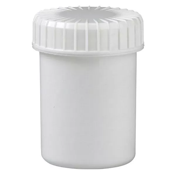 Biały zakręcany słoik 40 ml z rowkowaną pokrywką Biały zakręcany słoik 40 ml z rowkowaną pokrywką