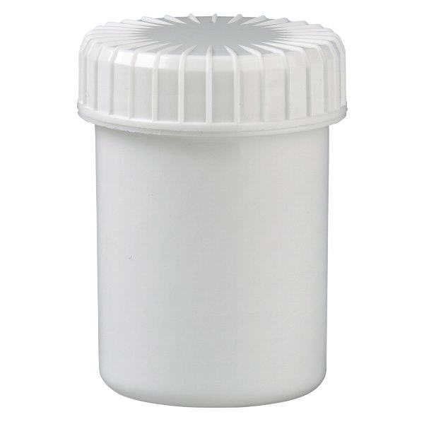 Biały zakręcany słoik 40 ml z rowkowaną pokrywką Biały zakręcany słoik 40 ml z rowkowaną pokrywką