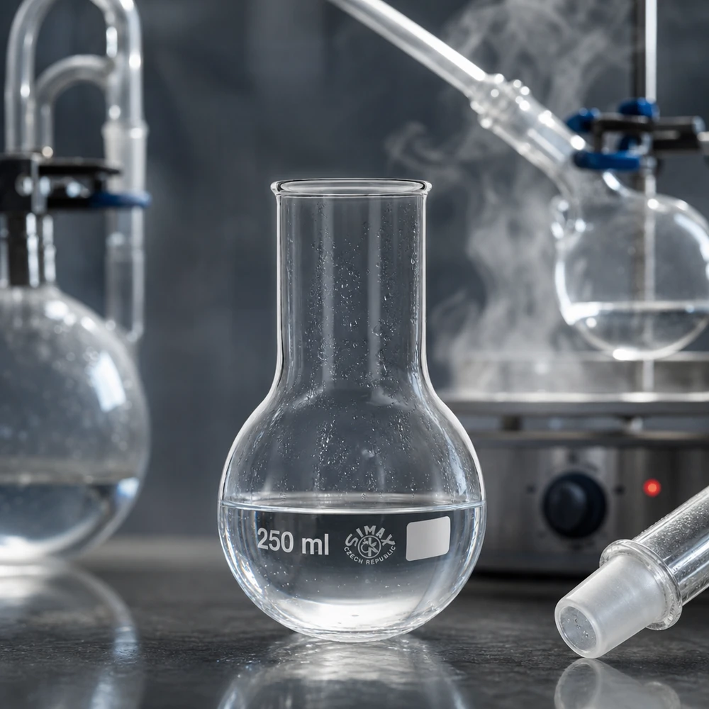 Kolba szerokootworowa 250 ml Sprzęt laboratoryjny ze stabilnym stojakiem do bezpiecznych eksperymentów chemicznych