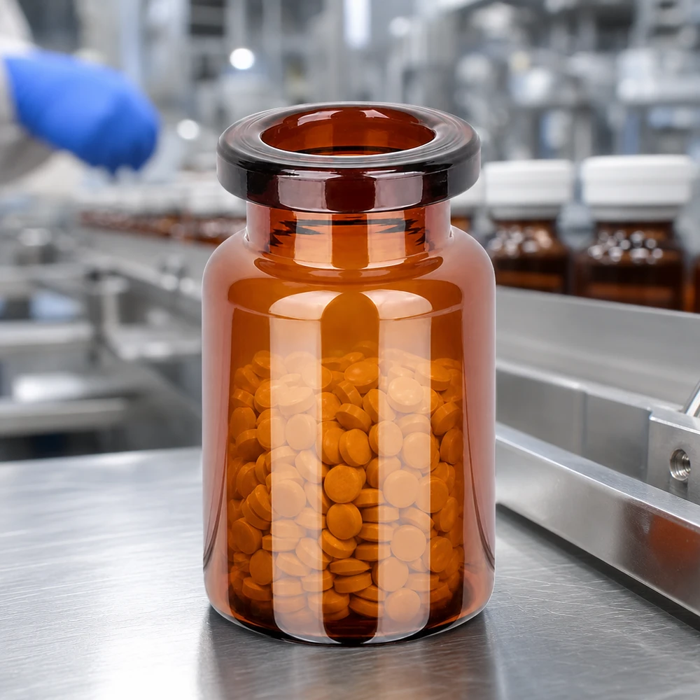 Butelka iniekcyjna z bursztynowego szkła 5 ml Lichtschutzflasche Braunglas 5ml mit kompaktem Fassungsvermögen für feste Arzneiformen