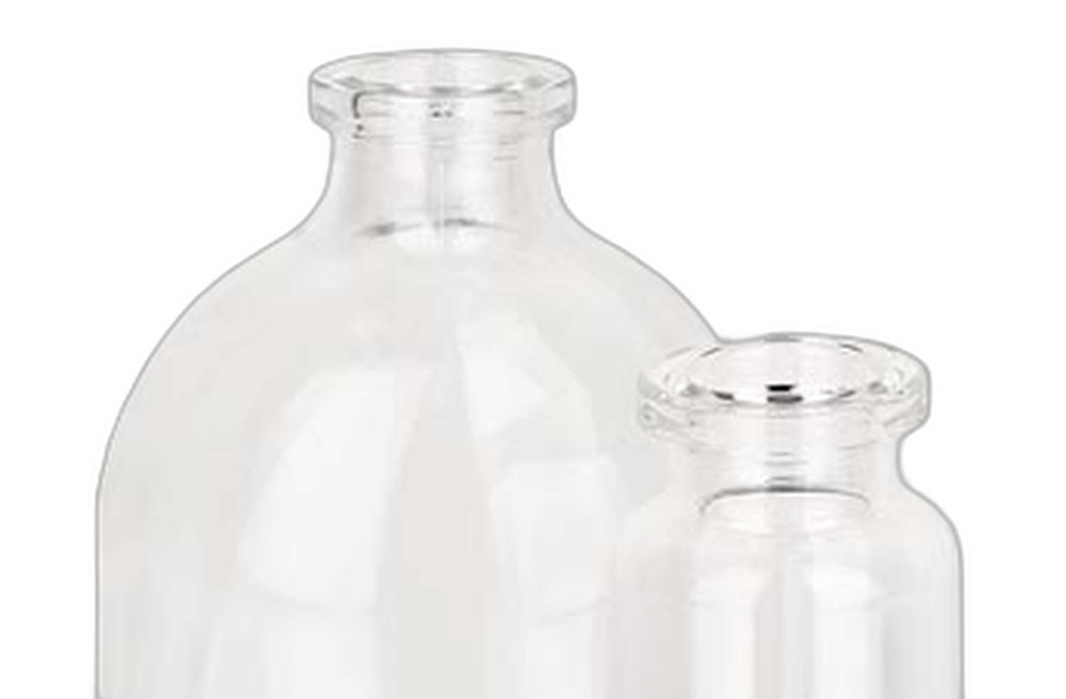 Szklane fiolki do iniekcji o pojemności od 5 do 100 ml