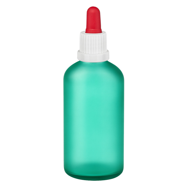 100 ml butelka z pipetą, biała/czerwona OV GreenLine UT18/100 100 ml butelka z pipetą, biała/czerwona OV GreenLine UT18/100