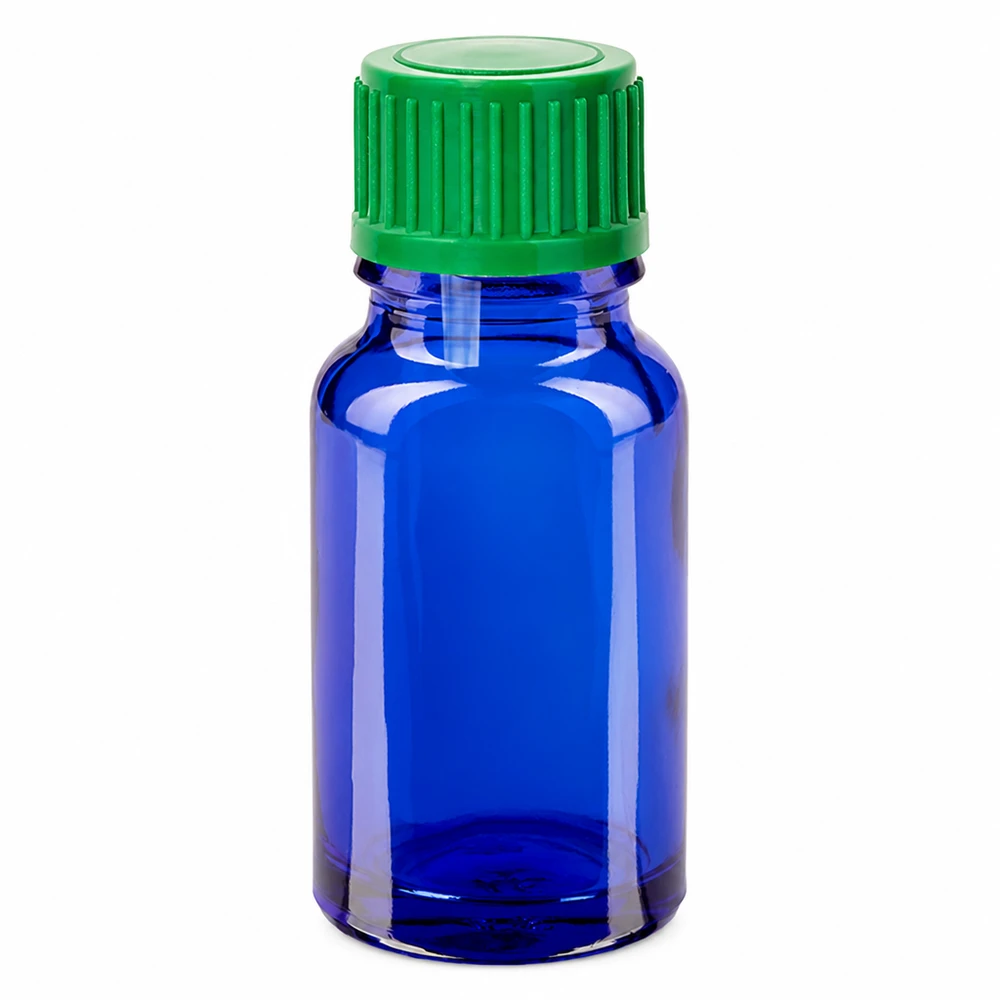 Butelka z kroplomierzem 10 ml 0,8 mm zielona STD BlueLine UT18/10 Butelka z zakraplaczem 10 ml w kolorze niebieskim z zieloną nakrętką do precyzyjnego dozowania