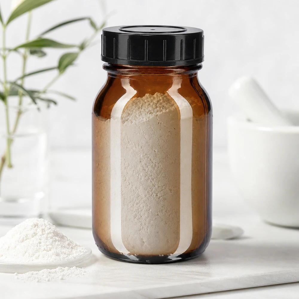 Bursztynowa butelka z szeroką szyjką o pojemności 75 ml z zakrętką Bursztynowa butelka z szeroką szyjką o pojemności 75 ml z zakrętką