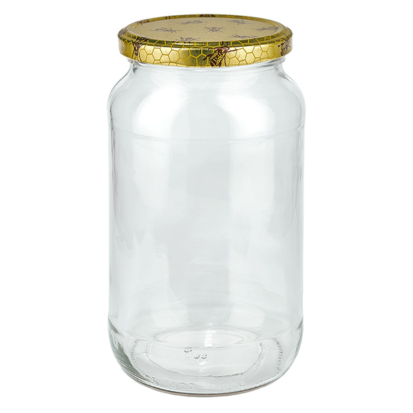 S&#322;oik okr&#261;g&#322;y 1062 ml + pokrywka BasicSeal o strukturze plastra miodu UN..