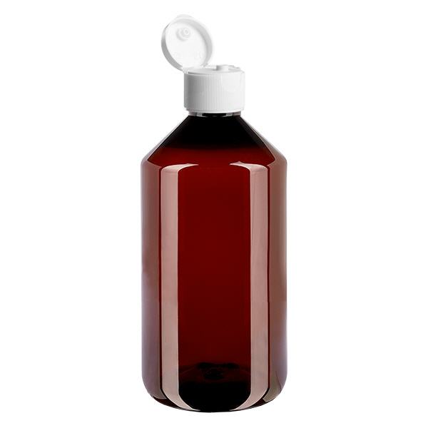 Butelka PET 750 ml z bia&#322;ym zamkni&#281;ciem typu flip-top.