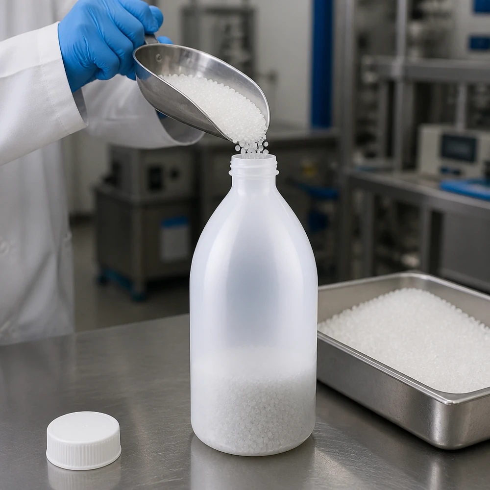 Schraubflasche 1000ml Enghals für chemische Substanzen in professioneller Laborumgebung
