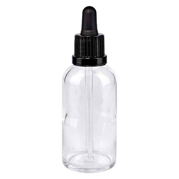 50 ml butelka do lek&#243;w p&#322;ynnych z pipet&#261;, czarna OV ClearLine UT18/50