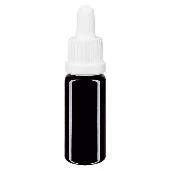 Butelka apteczna viol. 10ml pipeta biała OV Butelka apteczna viol. 10ml pipeta biała OV