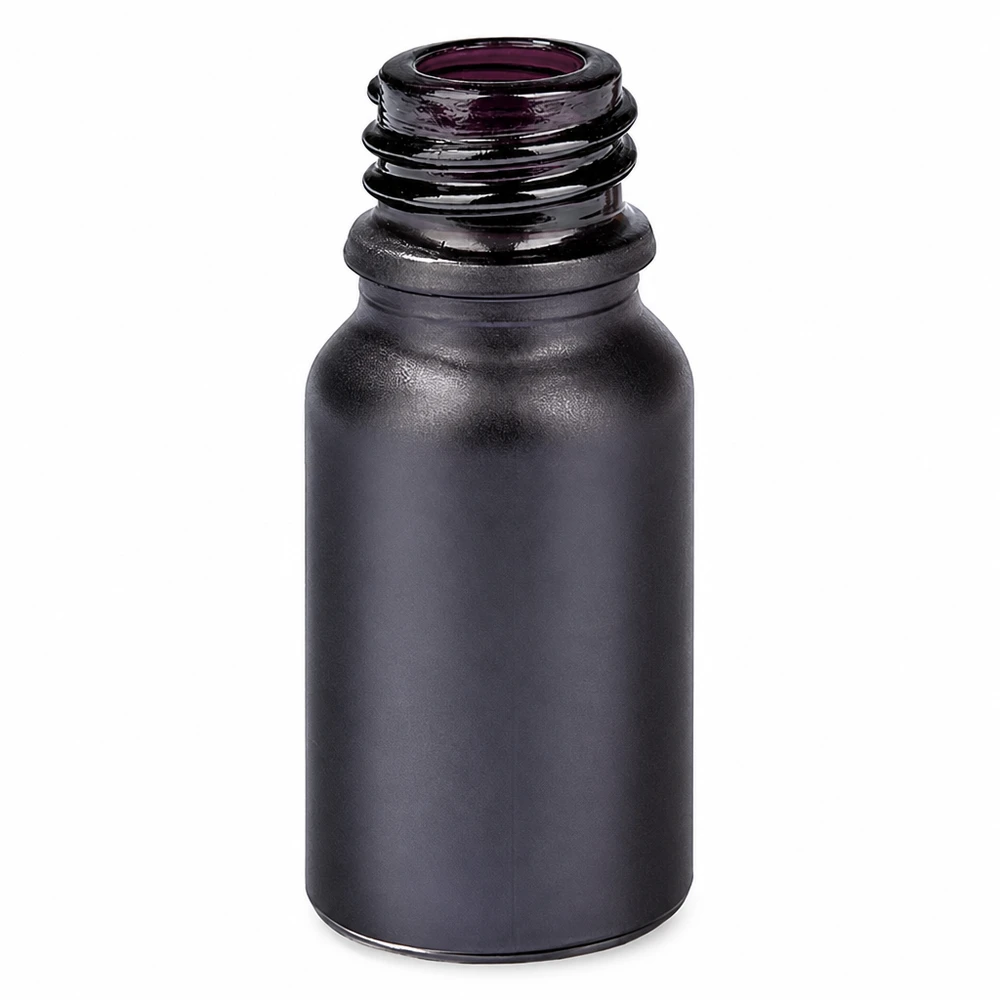 Butelka apteczna 10 ml BlackLine UT18/10 UNiTWIST w kolorze czarnym matowym do profesjonalnego przechowywania