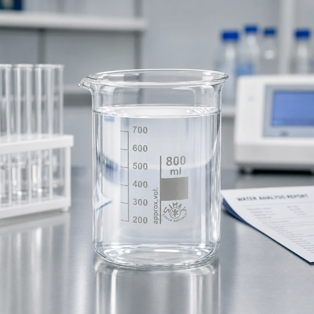 Zlewka ze szkła borokrzemianowego 800 ml o niskim kształcie z dziobkiem do profesjonalnych laboratoriów chemicznych