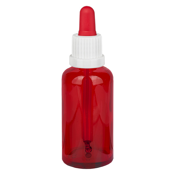 Butelka z pipetą 50 ml biała/czerwona OV RedLine UT18/50 Butelka z pipetą 50 ml biała/czerwona OV RedLine UT18/50