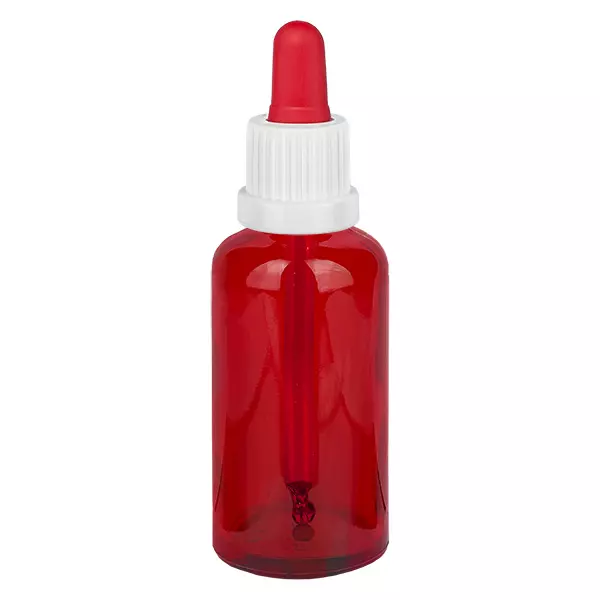 Butelka z pipetą 50 ml biała/czerwona OV RedLine UT18/50 Butelka z pipetą 50 ml biała/czerwona OV RedLine UT18/50