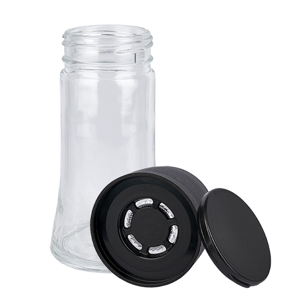 Słoik na sól/przyprawy 95 ml z młynkiem Vario, czarny Słoik na sól/przyprawy 95 ml z młynkiem Vario, czarny