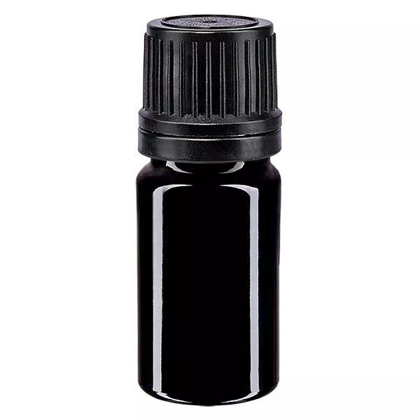 Butelka apteczna viol. 5ml zakrętka czarny nalewak r. OV