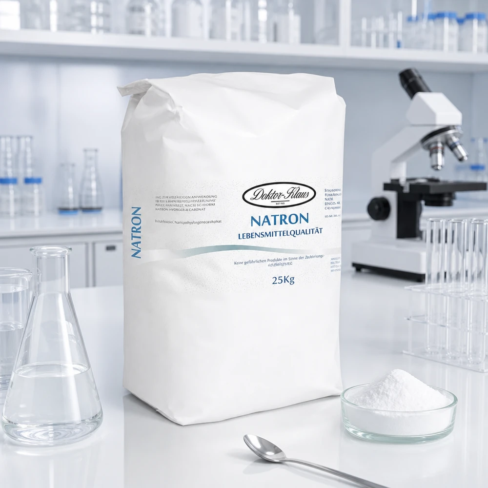 25 kg worek sody oczyszczonej w proszku (wodorowęglan sodu) Biały, 25-kilogramowy papierowy worek sody oczyszczonej w środowisku laboratoryjnym do profesjonalnych zastosowań chemicznych