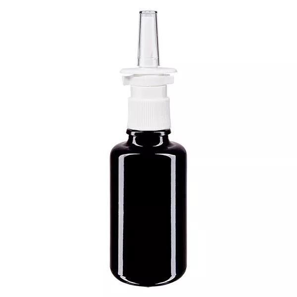Butelka apteczna viol. 30ml atomizer do nosa biały St Butelka apteczna viol. 30ml atomizer do nosa biały St