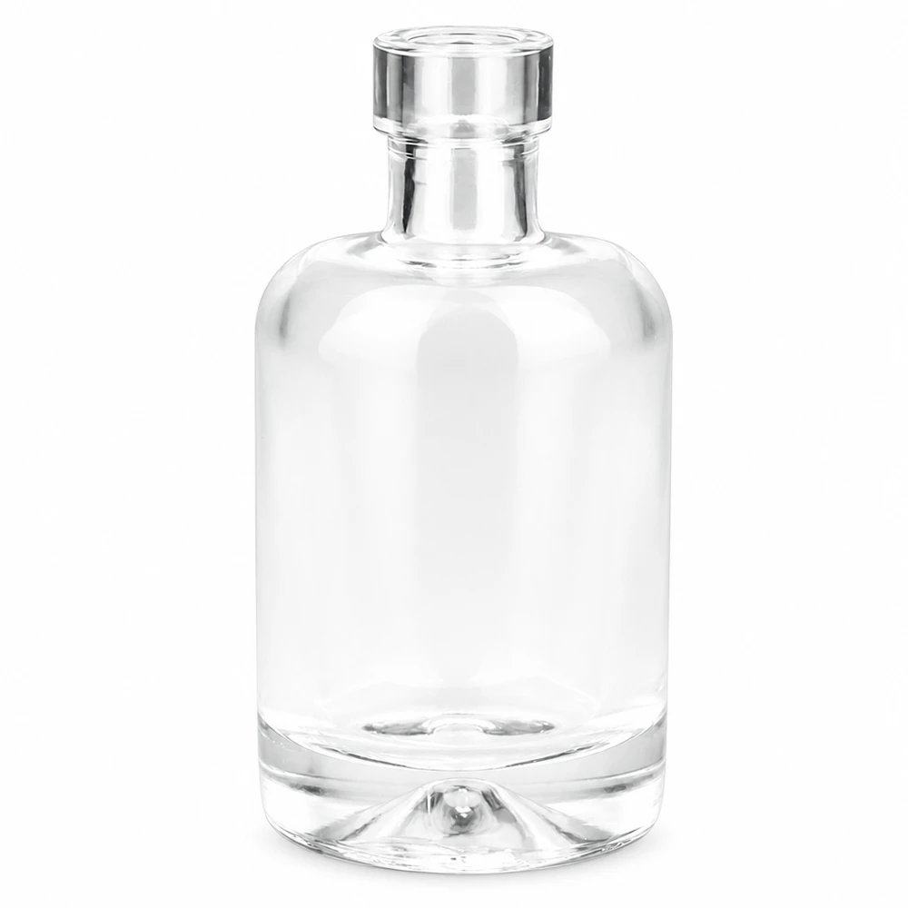 50 ml szklana butelka Amelie przezroczysta ze srebrną zakrętką System UNiTWIST do perfum i kosmetyków