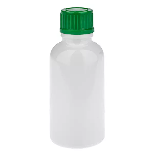 Butelka 30 ml, zakrętka 11 mm, zielona, standardowa WhiteLine UT18/30 Butelka 30 ml, zakrętka 11 mm, zielona, standardowa WhiteLine UT18/30