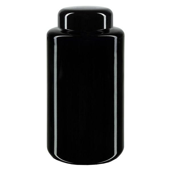 Słoik z szeroką szyjką z fioletowego szkła o pojemności 300 ml, z czarną pokrywką Słoik z szeroką szyjką z fioletowego szkła o pojemności 300 ml, z czarną pokrywką
