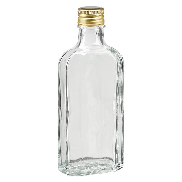 125 ml Meplat przezroczysty z aluminiowym kapslem z&#322;oty PP22