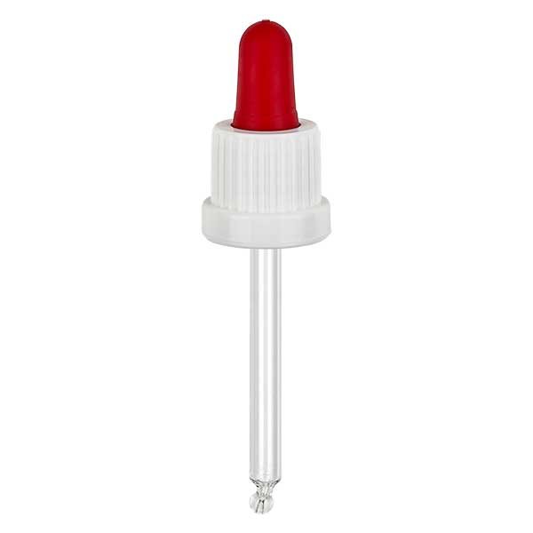 Nasadka do pipet biała/czerwona DIN18, długość pipety 66 mm z pierścieniem zabezpieczającym przed manipulacją. Nie przepuszcza alkoholu. Do ApoGlas® 20 ml Brown(+++) i 20 ml Mironglas(+++) z gwintem 18 mm. Nasadka do pipet biała/czerwona DIN18, długość pipety 66 mm z pierścieniem zabezpieczającym przed manipulacją. Nie przepuszcza alkoholu. Do ApoGlas® 20 ml Brown(+++) i 20 ml Mironglas(+++) z gwintem 18 mm.