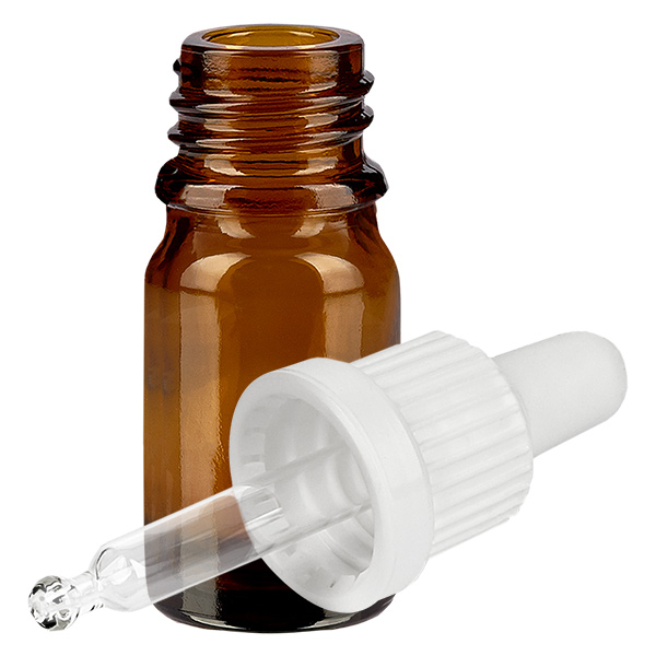 Butelka do lek&#243;w p&#322;ynnych 5 ml bia&#322;a OV BrownLine UT18/5