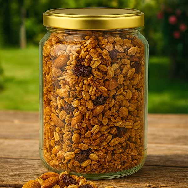 Słoik okrągły z pokrywką BasicSeal, 1700 ml, złoty UNiTWIST