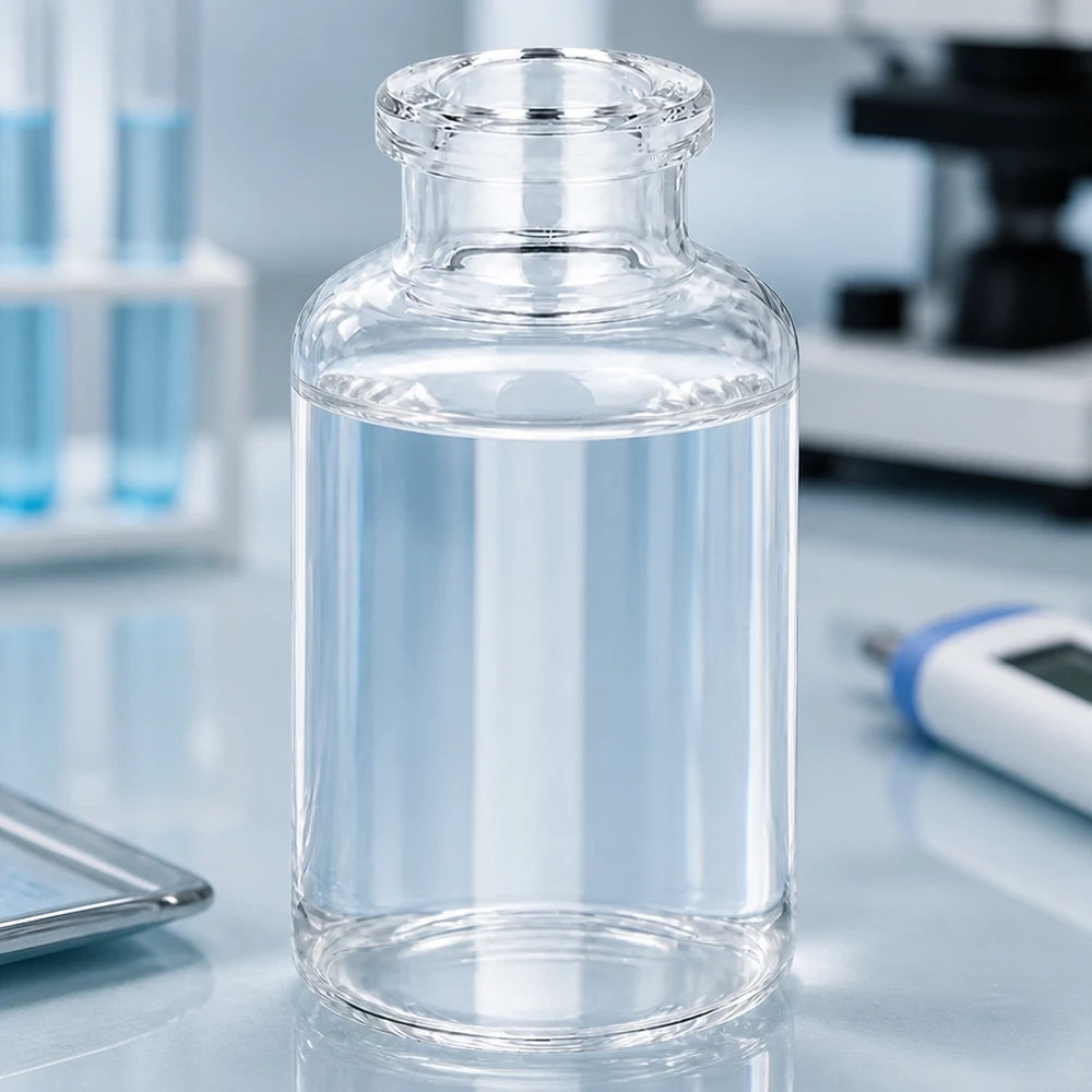 Butelka iniekcyjna z przezroczystego szkła 20 ml Kleine Klarglas-Injektionsflasche 20ml für sterile Arzneimittelabfüllung im Labor