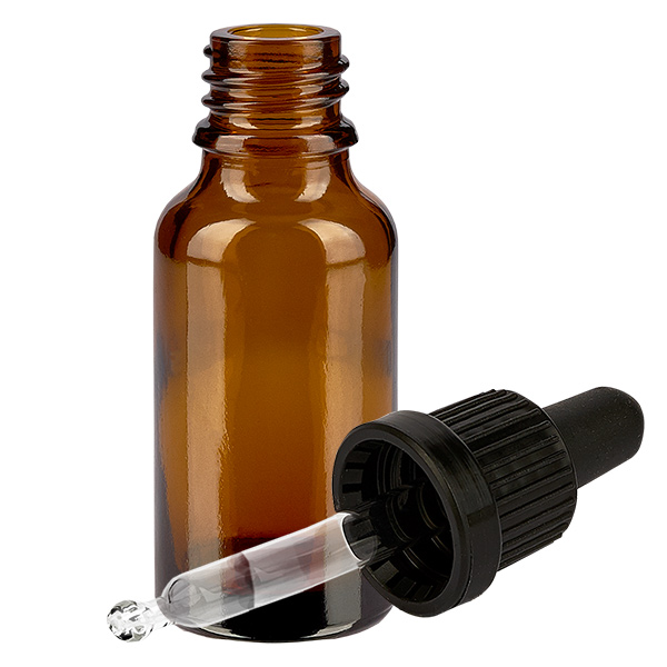 Butelka do leków płynnych 20 ml, czarna OV BrownLine UT18/20