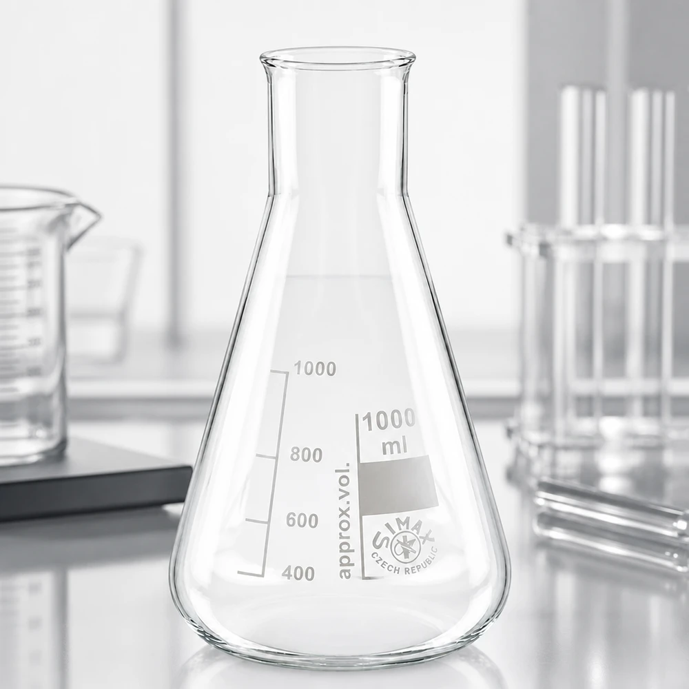 Kolba Erlenmeyera z szeroką szyjką 1000 ml Kolba Erlenmeyera z szeroką szyjką 1000 ml