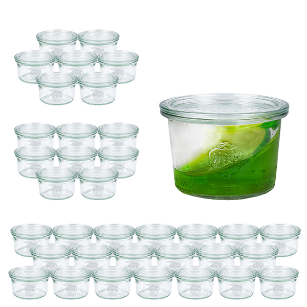 Zestaw 36 słoików Weck 80 ml z 36 pokrywkami Zestaw 36 słoików Weck 80 ml z 36 pokrywkami
