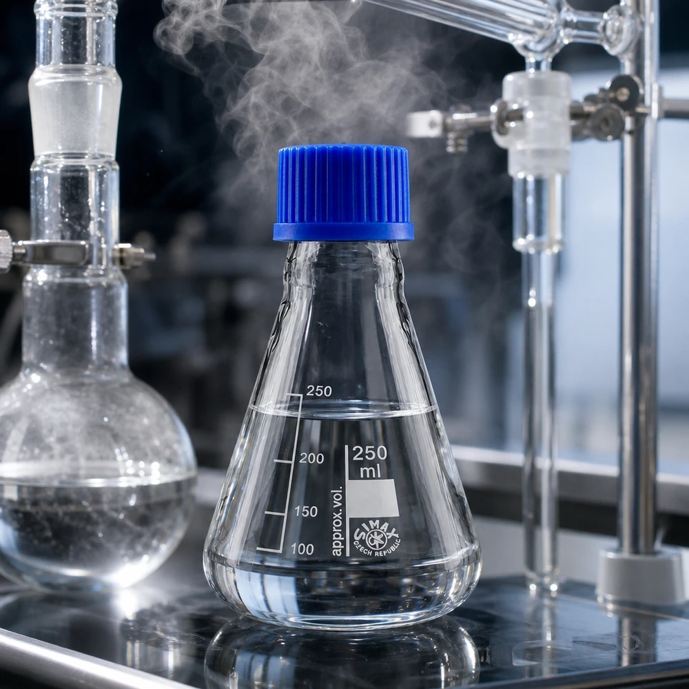 Kolba Erlenmeyera 250 ml z zakrętką Kolba Erlenmeyera 250 ml z praktyczną skalą mililitrową do dokładnego określania objętości w laboratorium
