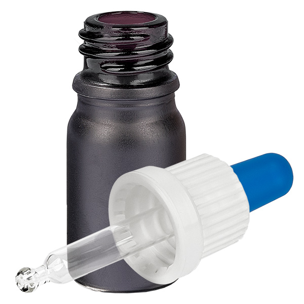Butelka z pipetą 5 ml biała/niebieska OV BlackLine UT18/5 Butelka z pipetą 5 ml biała/niebieska OV BlackLine UT18/5